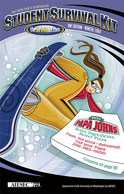 Student Survival Kit Book Cover Winter 2007: Papa Johns Pizza