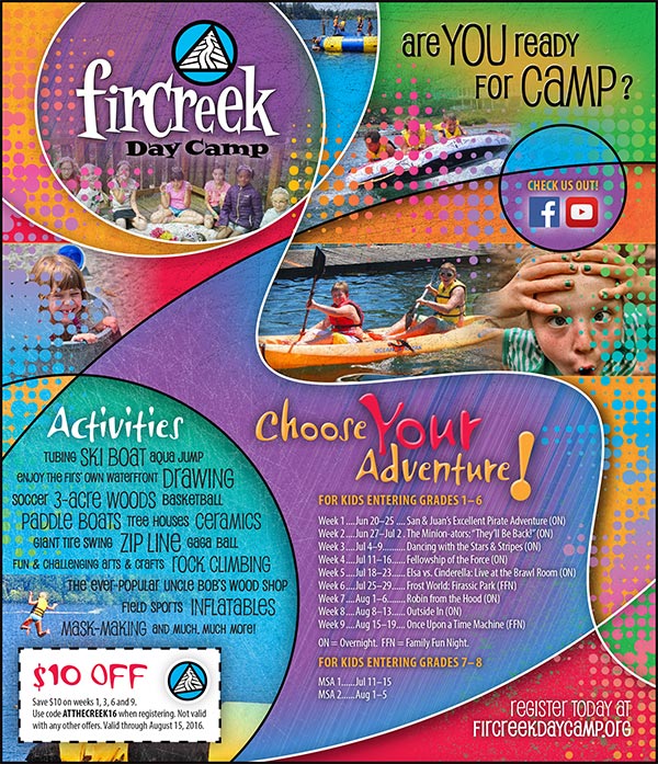 Fircreek Day Camp Ad Design