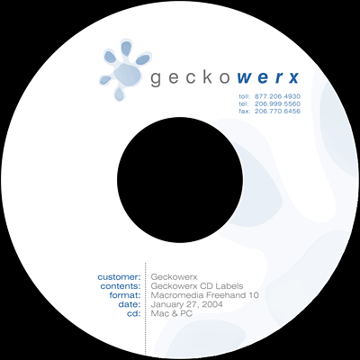 Geckowerx CD Label Design