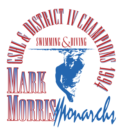 Mark Morris Swimming & Diving District Champions T-Shirt Design