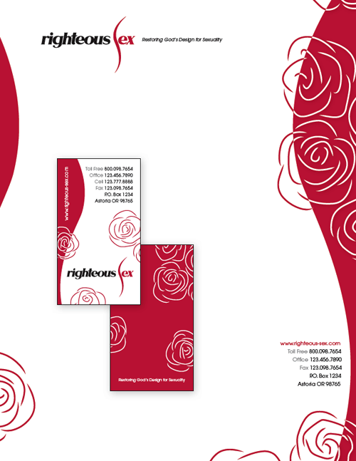 Righteous Sex Letterhead and Business Card Designs