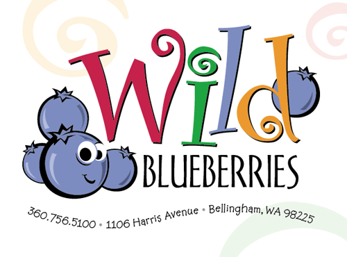 Wild Blueberries Sticker Design
