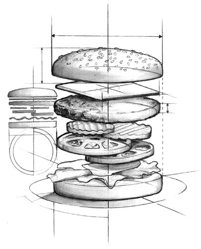 Boomers Burger Illustration