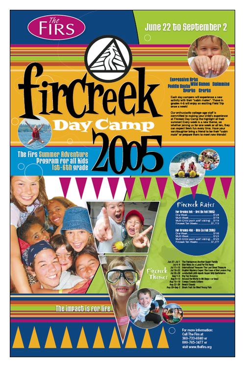 The Firs Fircreek Day Camp 2005 Poster Design