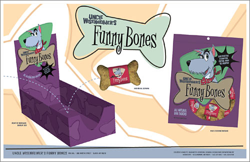 Uncle Wisenheimer's Funny Bones Packaging Design