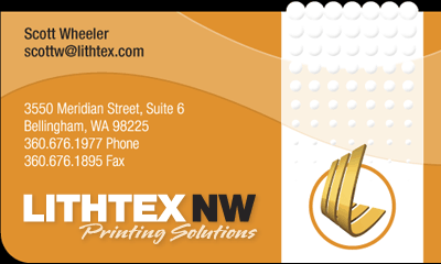 Lithtex NW Printing Solutions Business Card Design
