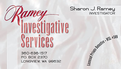 Ramey Investigative Services Business Card Design