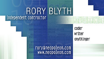 Rory Blyth Business Card Design