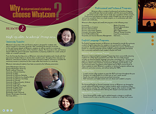 Whatcom Community College International Programs Brochure Design