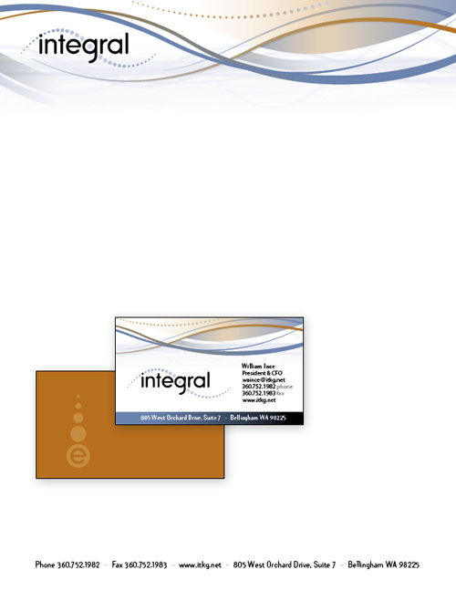 Integral Letterhead and Business Card Design