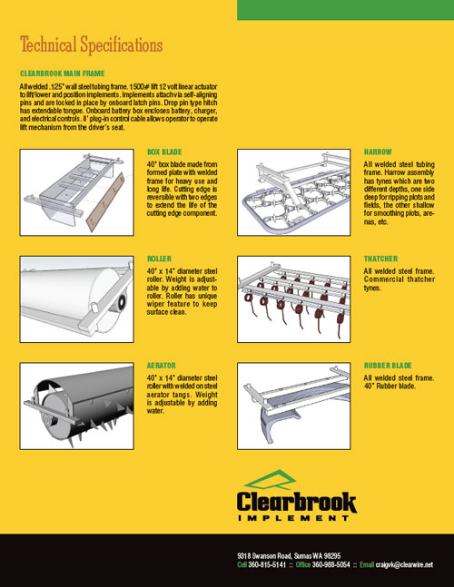 Clearbrook Implement Flyer Design