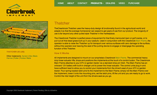 Clearbrook Implement Website Design