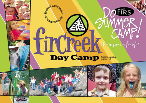 The Firs Fircreek Day Camp 2007 Postcard Design