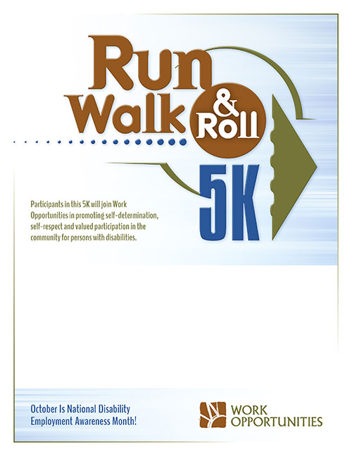Run Walk & Roll 5K Sponsorship Packet Cover Template Design