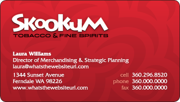 Skookum Business Card Design