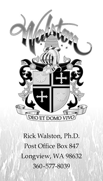 Walston Coat Of Arms Business Card