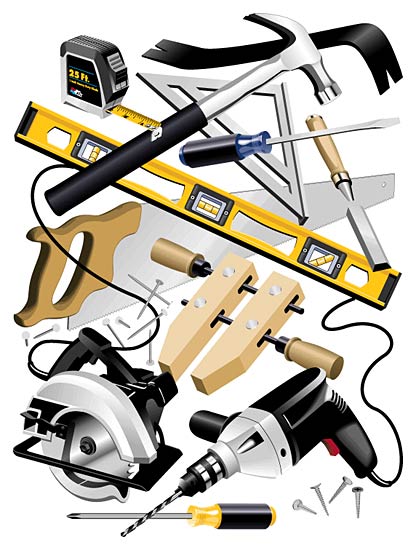 Carpenter Tools Illustration