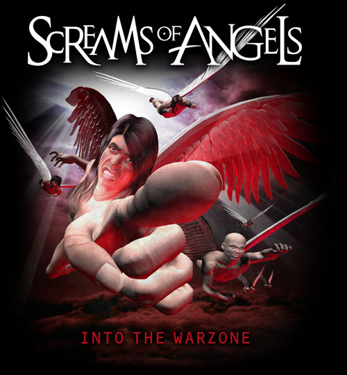 Screams Of Angels: Into The Warzone T-shirt Illustration