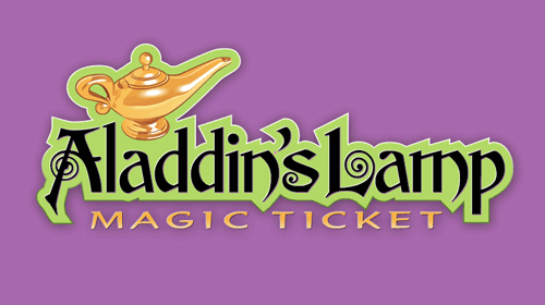 Aladdin's Lamp Magic Ticket Logo Design