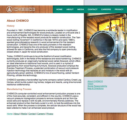 Chemco Website Design