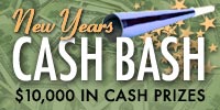 New Years Cash Bash Website Banner Design