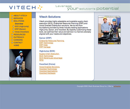 Vitech Website Design